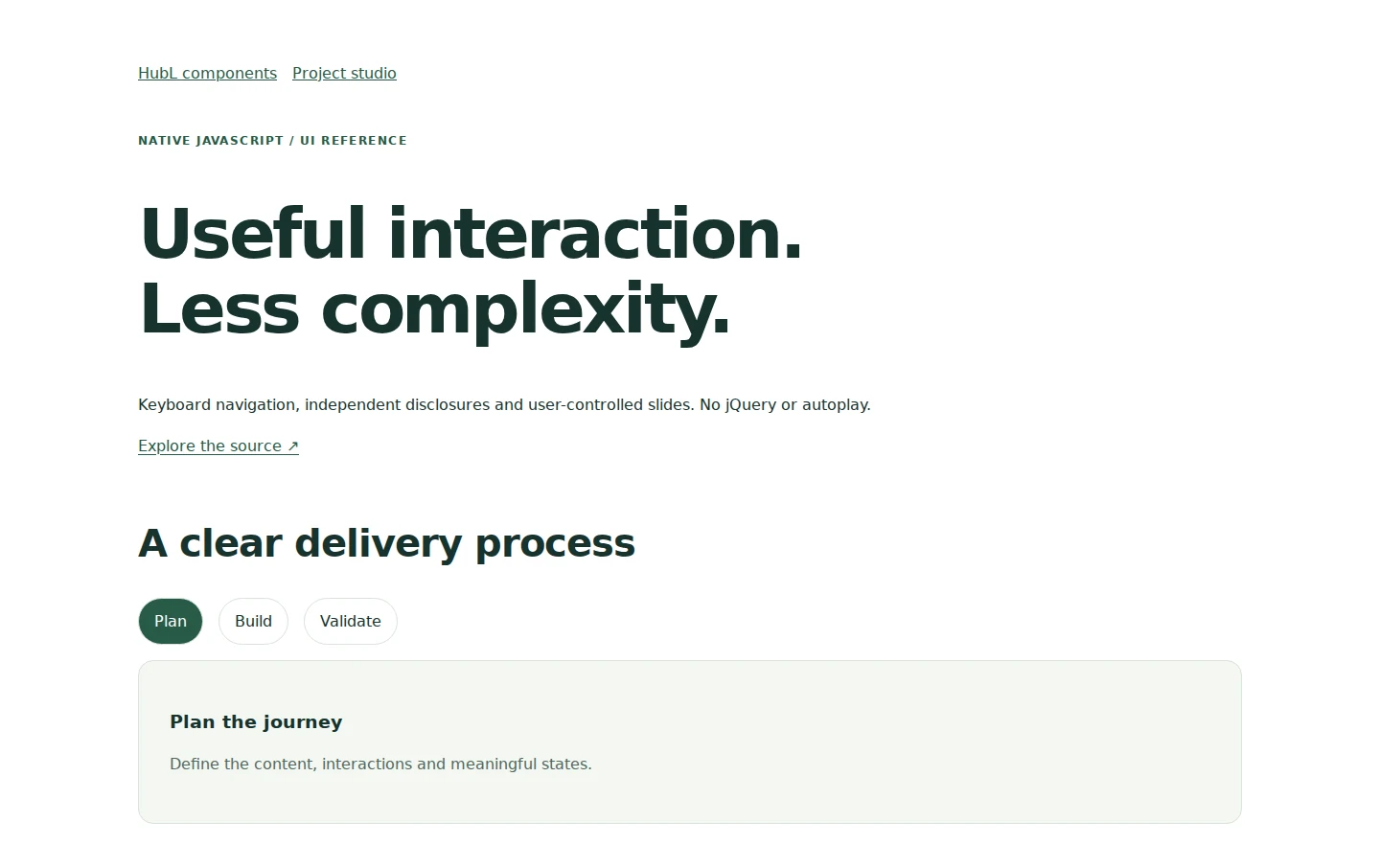 Accessible UI patterns interface preview